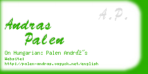 andras palen business card